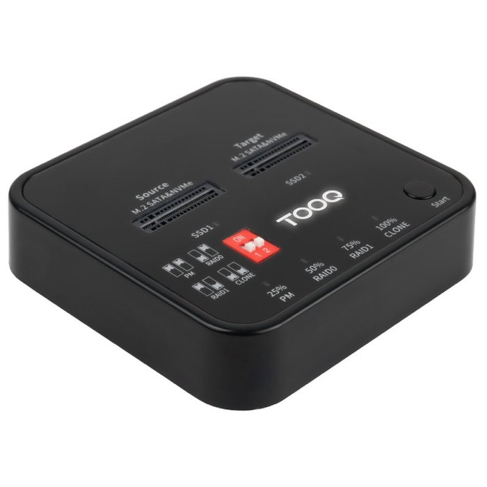 Tooq Docking Station Dual SSD M.2 TQDS-201B Negro